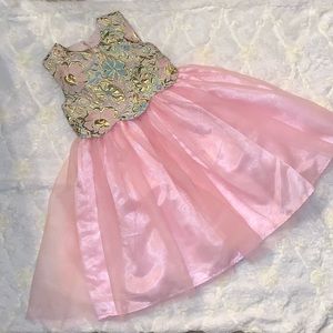 ✨Like New✨ Girls Pink & Gold Dress